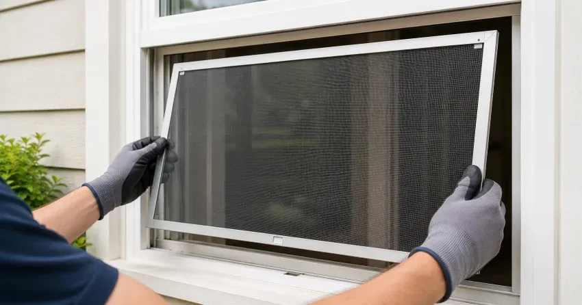 technician repairing a window sash and balance system in Bond Head, Bradford