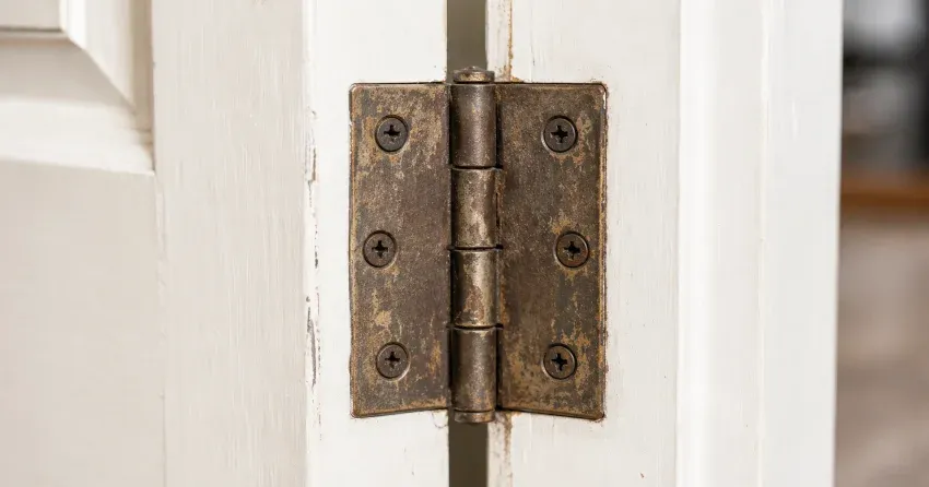 technician adjusting a sagging door hinge in Deerhurst, Bradford